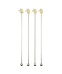 Gold unicorn stirrers - set of 4