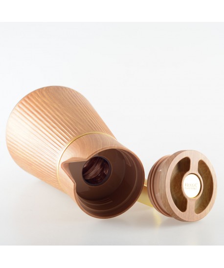 Wood thermal carafe with gold handles 1L