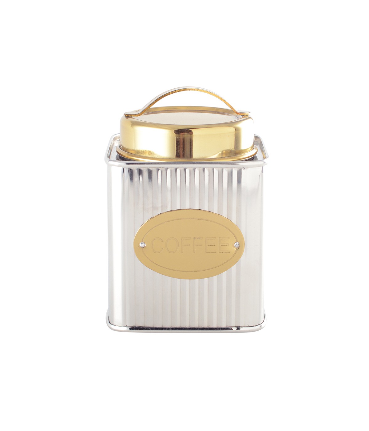 Silver and gold coffee box 10x10x10cm