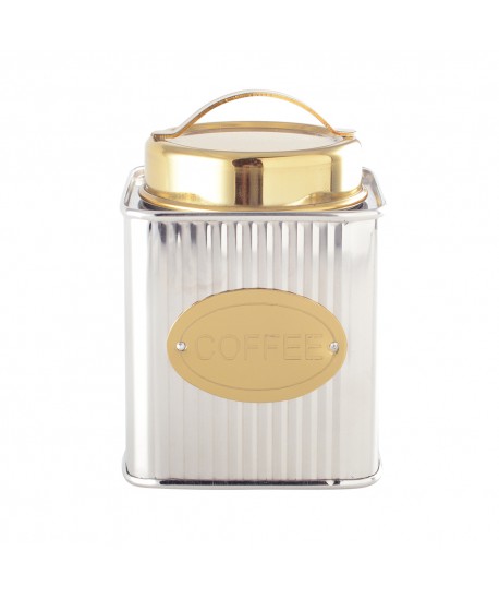 Silver and gold coffee box 10x10x10cm