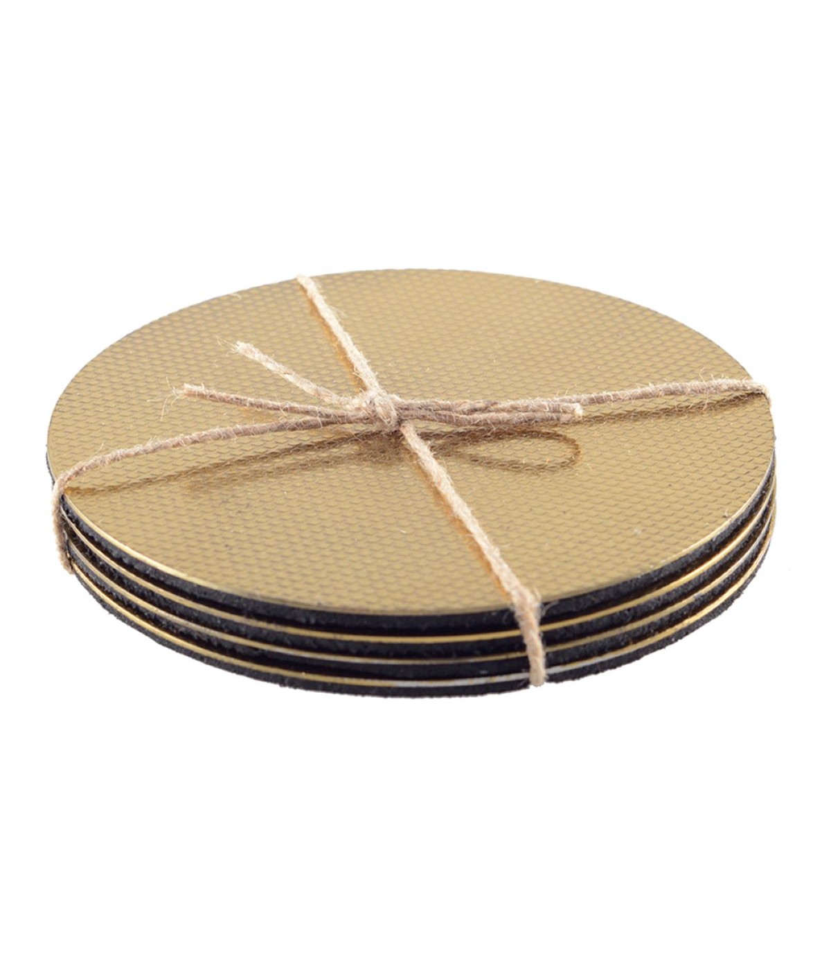 Coasters gold 10x10cm - set of 4