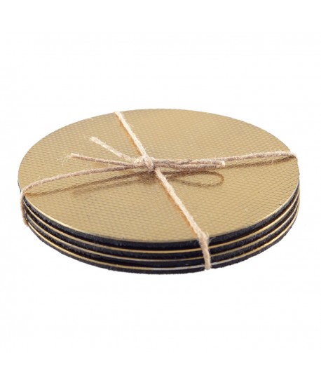 Coasters gold 10x10cm - set of 4