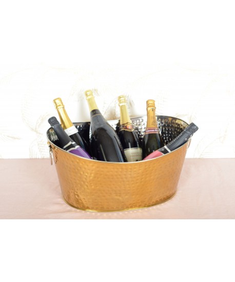 Hammered gold champagne bucket 49x35x23.5cm