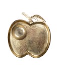 Gold apple tray with bowl 26.5x25.5x2cm