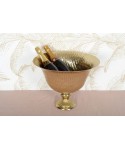 Coupe sur pied dorée brillante 41x41x33.5cm