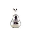 Decorative pear silver 10.5x10.5x19cm