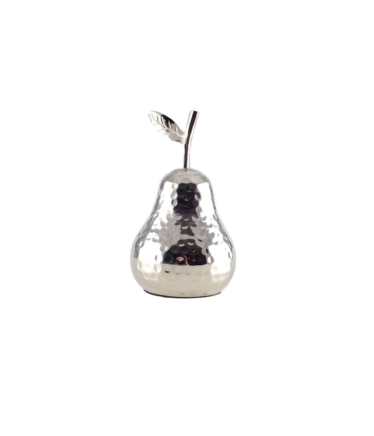 Decorative pear silver 10.5x10.5x19cm
