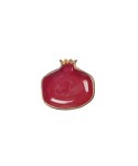 Coupelle grenade rouge avec bords dorés 11x11x1.5cm