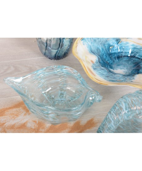 Ocean blue shell bowl 29x17.5x9.5cm