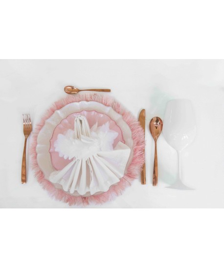 Ménagère 24 pièces cuivre brillant