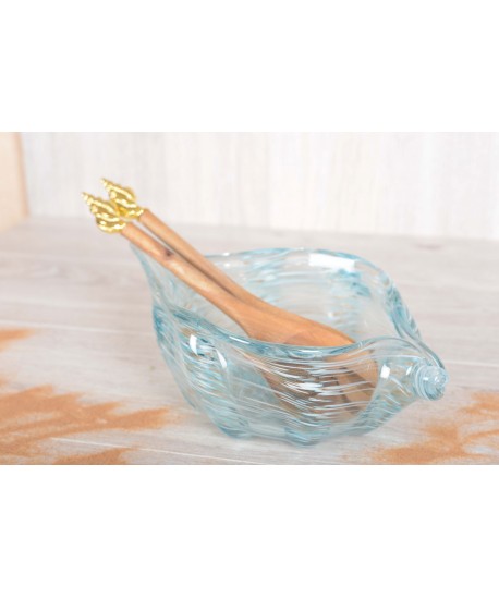 Ocean blue shell bowl 29x17.5x9.5cm