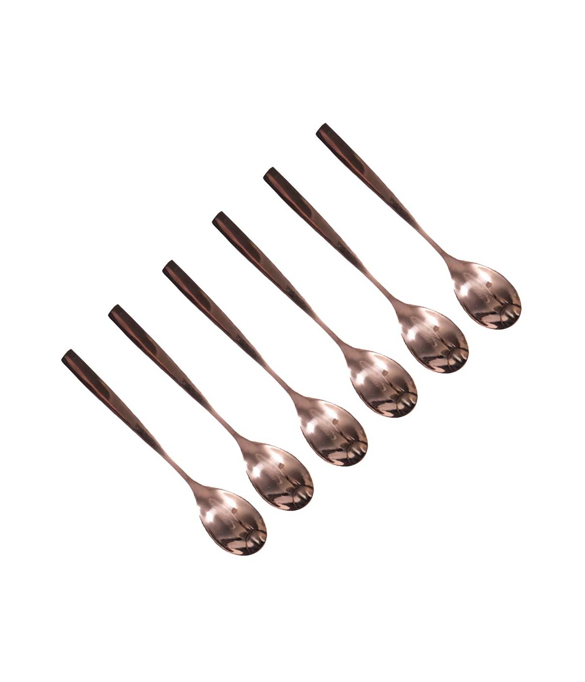 Cuillères à dessert cuivre - lot de 6