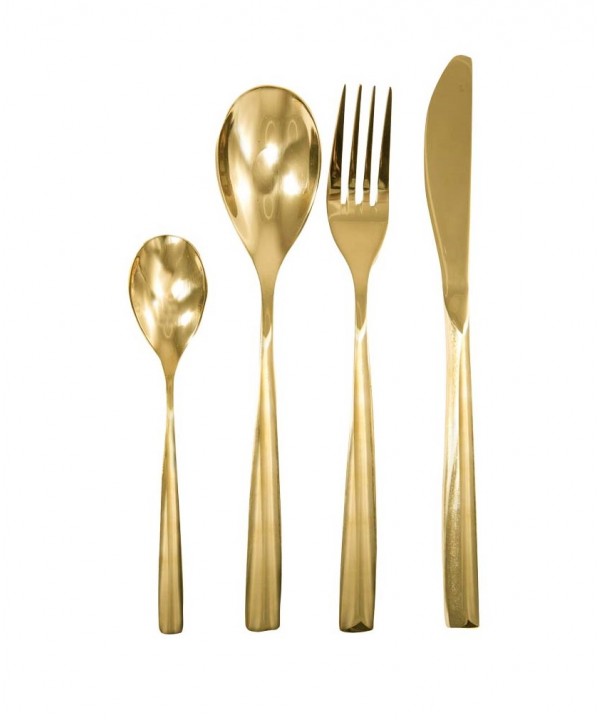 Ménagère 24 pièces doré brillant