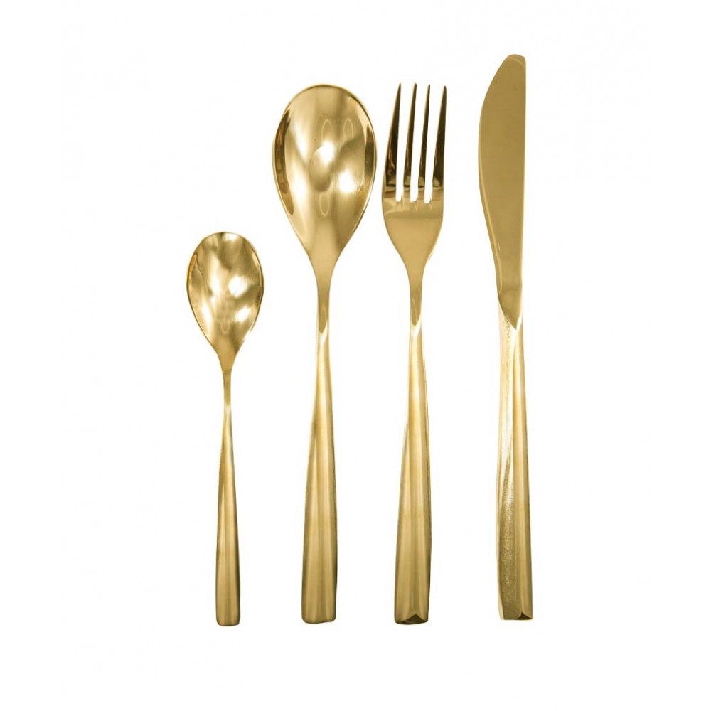 Ménagère 24 pièces doré brillant
