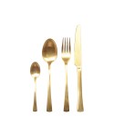 Matte gold cutlery set - 24 pieces