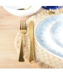 Matte gold cutlery set - 24 pieces