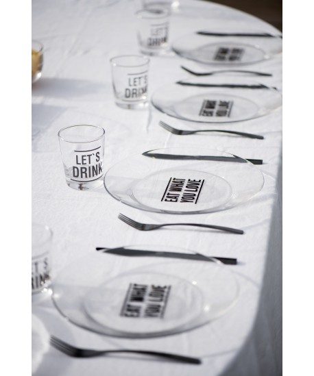 Shiny black cutlery set - 24 pieces