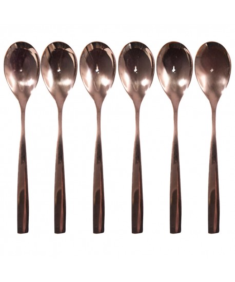 Spoons dessert copper - set of 6