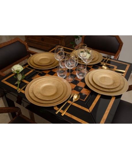 Ménagère 24 pièces doré brillant