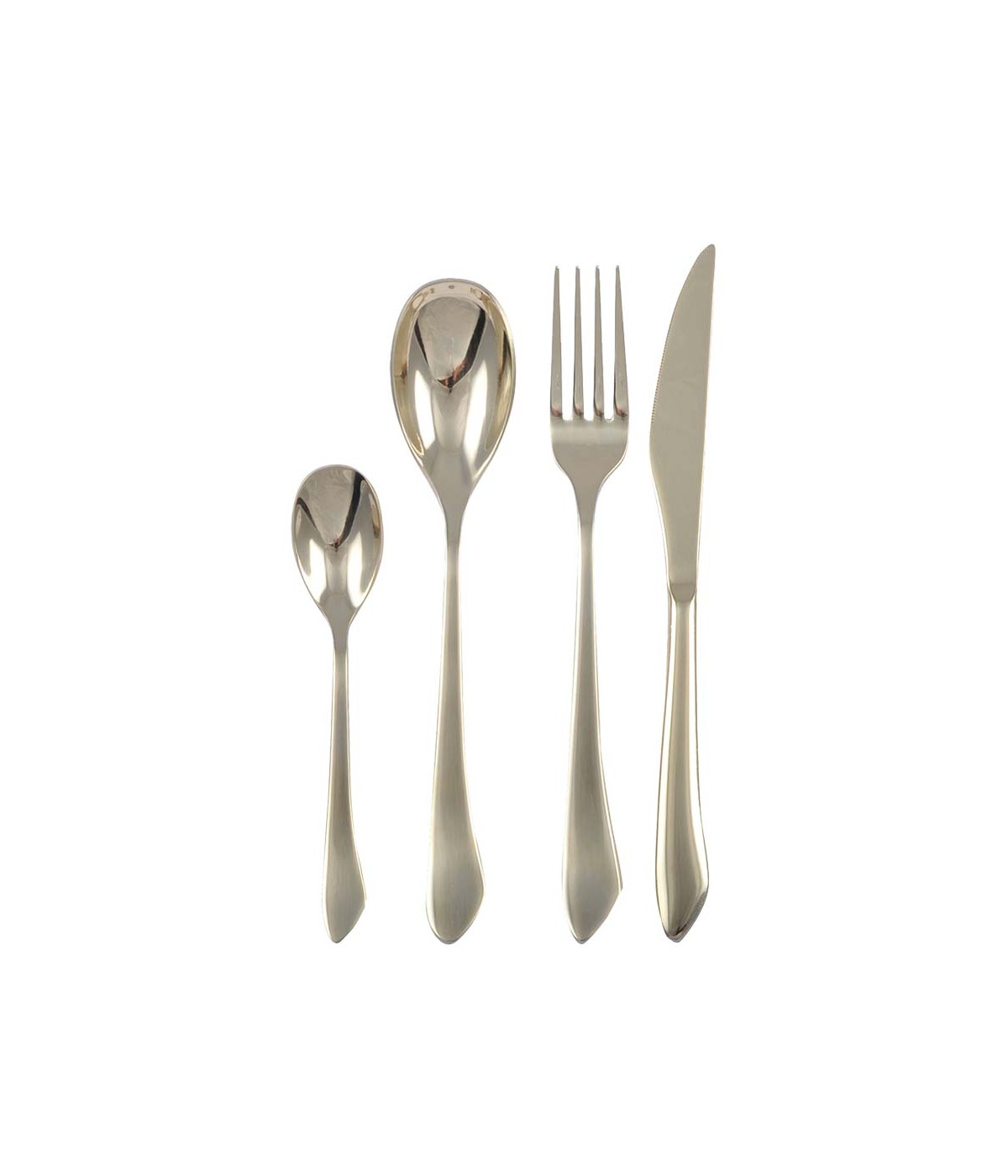 Ménagère 24 pièces coloris champagne