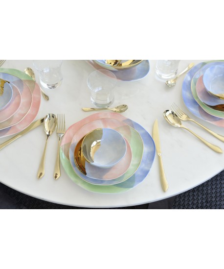 Ménagère 24 pièces coloris champagne