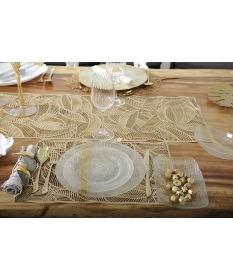 Ménagère 24 pièces coloris champagne