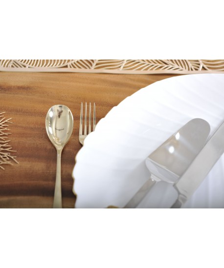 Ménagère 24 pièces coloris champagne