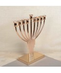 Chandelier menorah doré 9 feux 34x12x37.5cm