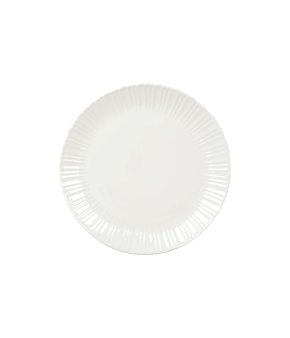 Assiette plate blanche Flora 26.6x26.6x2cm