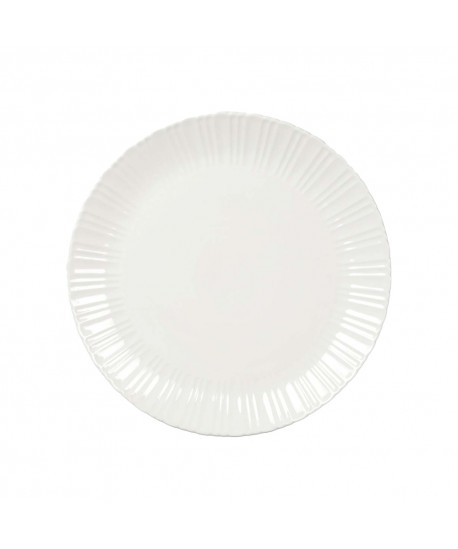 Assiette plate blanche Flora 26.6x26.6x2cm