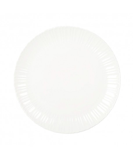 Assiette de présentation blanche Flora 31.8x31.8x2.7cm