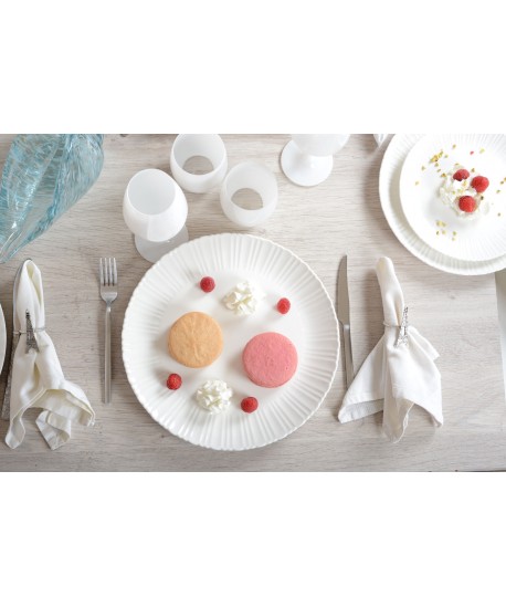 Assiette de présentation blanche Flora 31.8x31.8x2.7cm