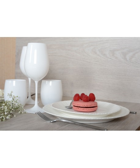 Assiette à dessert blanche Flora 21.3x21.3x2cm