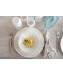 Assiette creuse blanche Lilia 20.3x20.3x4.3cm