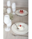 White dinner plate Lilia 26.5x26.5x2.3cm