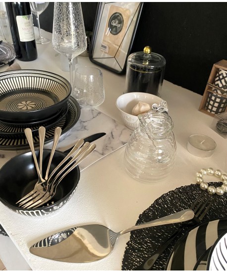 Set de 7 pièces à pâtisserie argentées