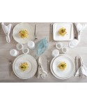 Assiette creuse blanche Lilia 20.3x20.3x4.3cm