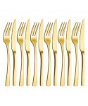 Set of 12 golden cutlery