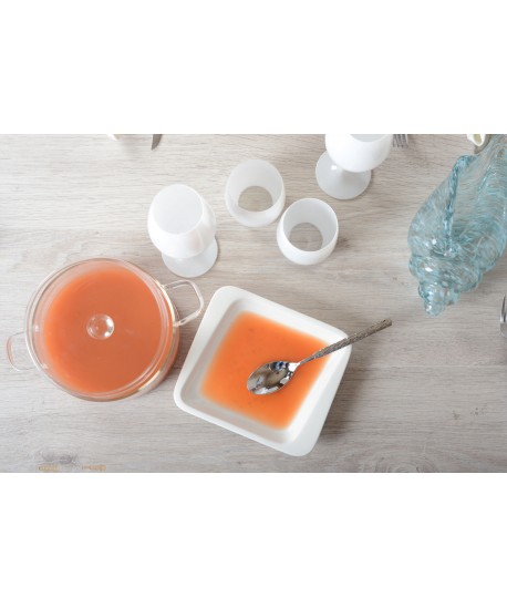 White soup plate Anna 20.5x18.2x3.1cm