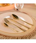 Shiny gold arabesque cutlery set - 24 pieces