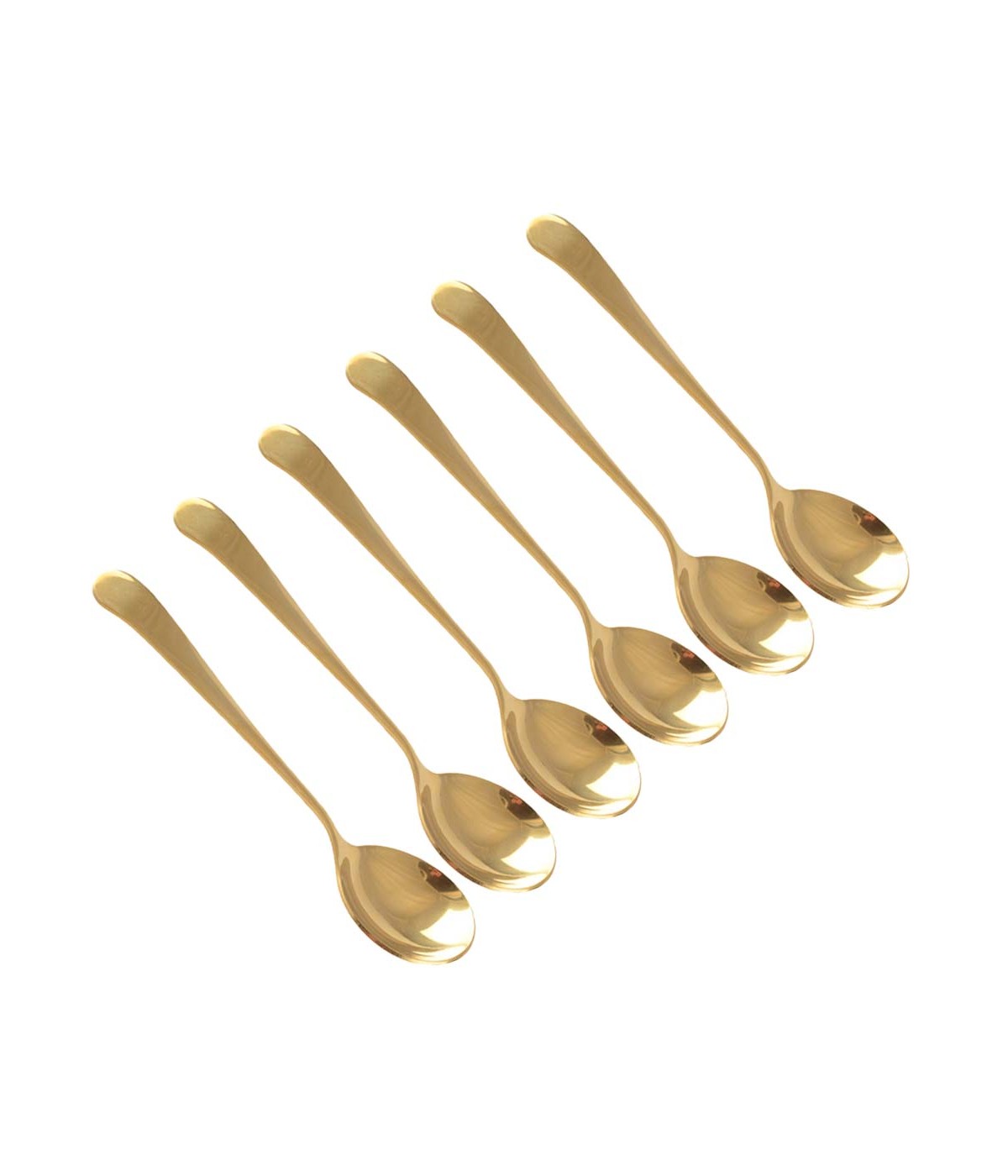 Golden dessert spoons - set of 6