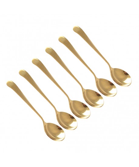 Golden dessert spoons - set of 6