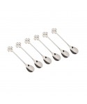 Cuillères argent trèfle - lot de 6