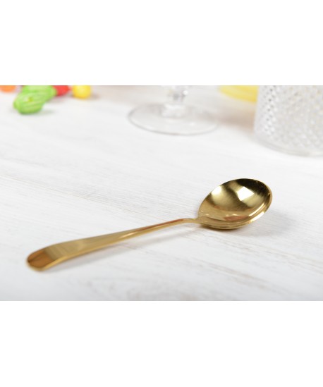 Golden dessert spoons - set of 6