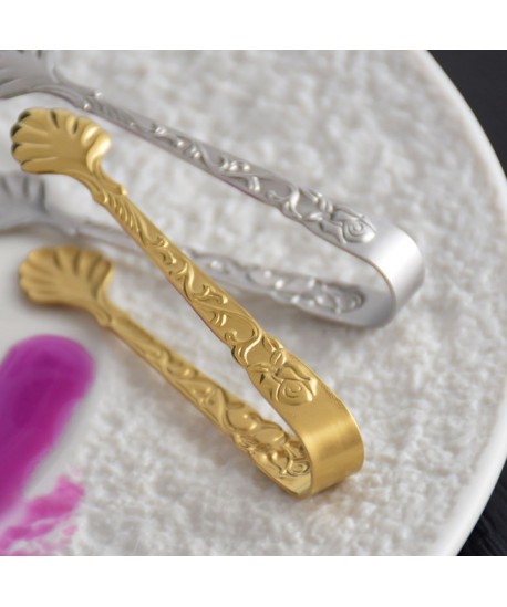 Golden sugar tongs