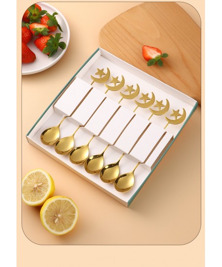 Cuillères dorées Istanbul - lot de 6