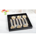 Golden dessert spoons - set of 6