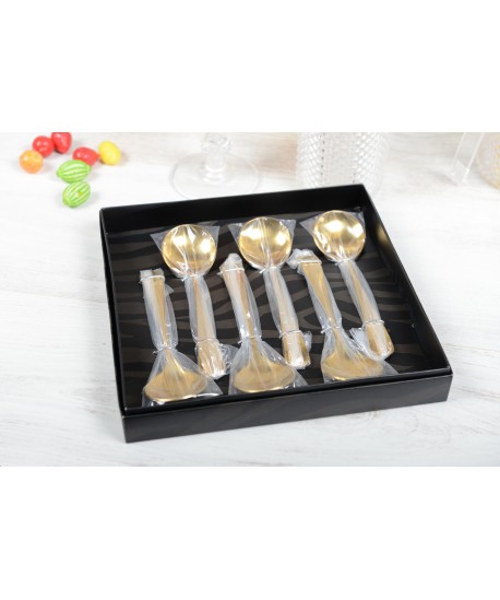 Golden dessert spoons - set of 6