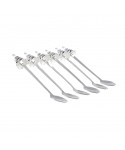 Cuillères sapin argentées - lot de 6