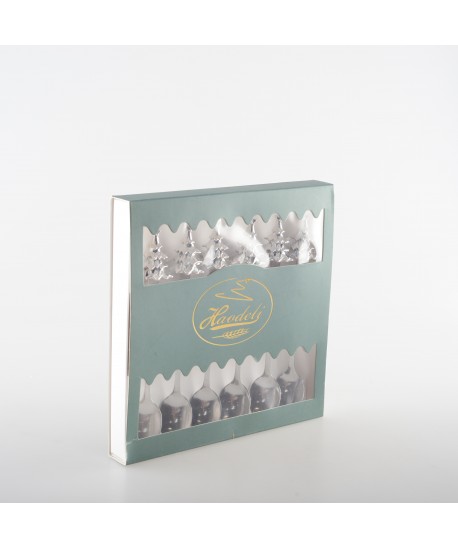 Cuillères sapin argentées - lot de 6